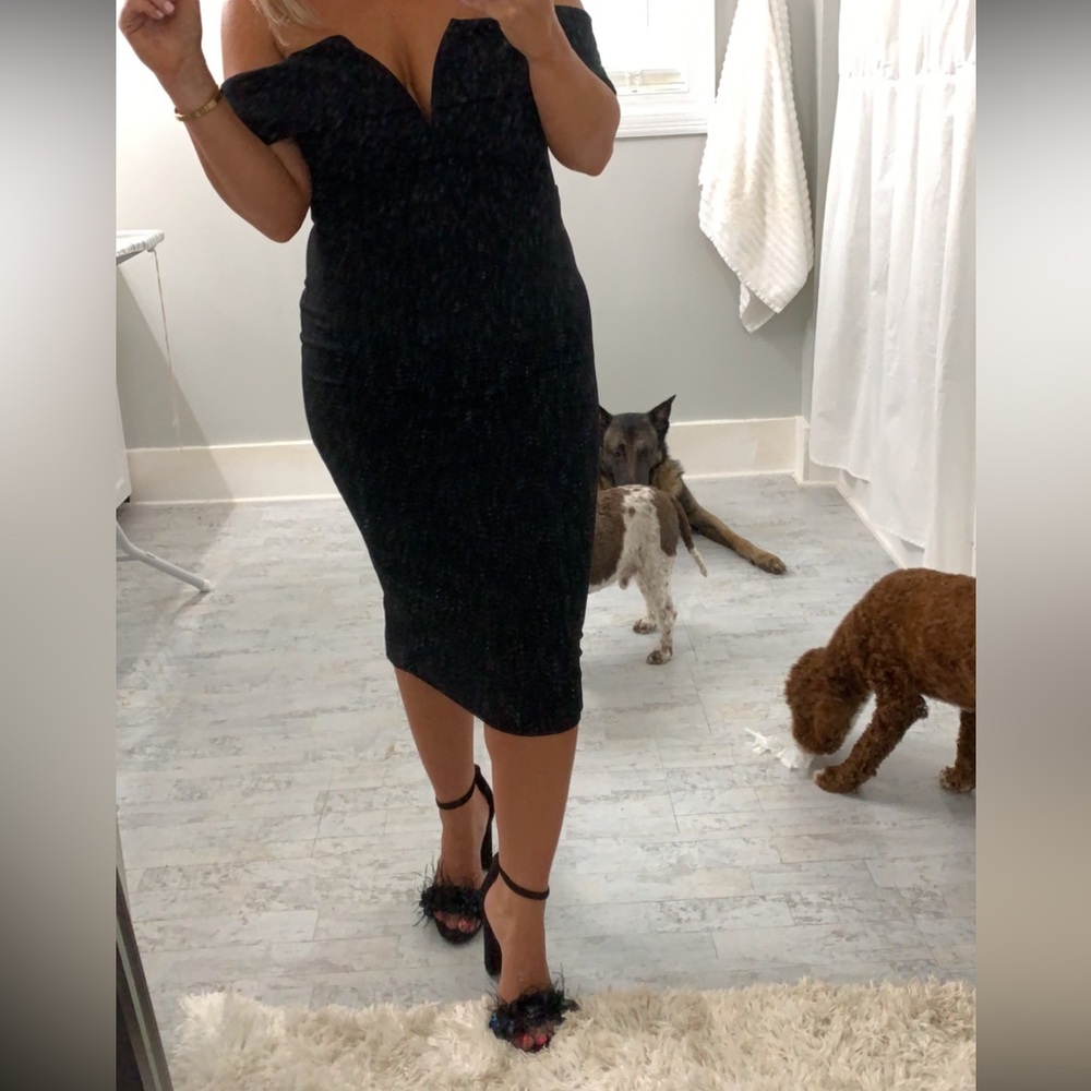 Lulus off shoulder little black dress